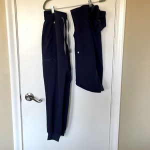 Figs Zamora Joggers and Rafaela Top Navy Blue